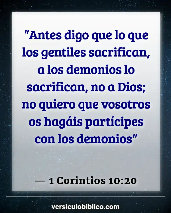 Versículos De La Biblia sobre Otros dioses (1 Corintios 10:20)