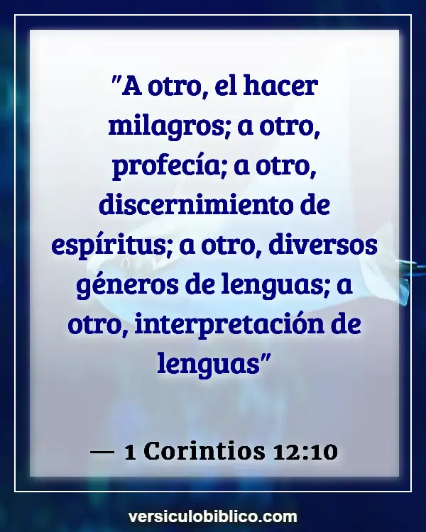 Versículos De La Biblia sobre Idioma (1 Corintios 12:10)