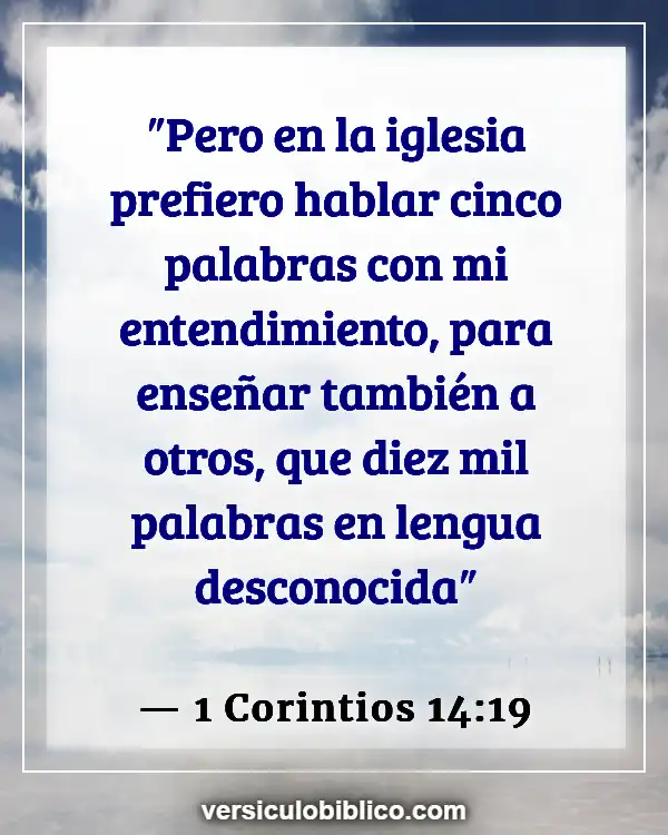 Versículos De La Biblia sobre Idioma (1 Corintios 14:19)