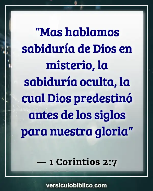 Versículos De La Biblia sobre Filosofía (1 Corintios 2:7)