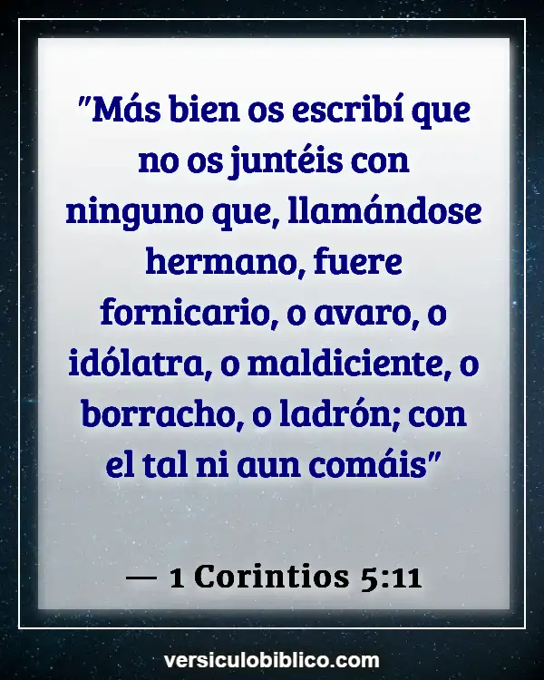 Versículos De La Biblia sobre Influencias negativas (1 Corintios 5:11)