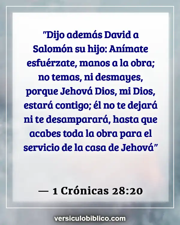 Versículos De La Biblia sobre Refinamiento (1 Crónicas 28:20)