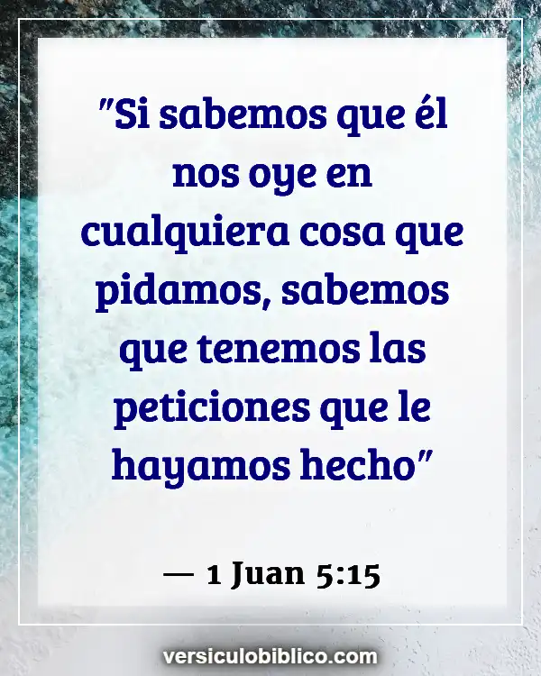 Versículos De La Biblia sobre Petición (1 Juan 5:15)