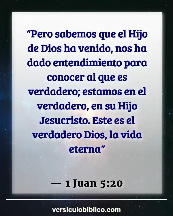 Versículos De La Biblia sobre Conócete a ti mismo (1 Juan 5:20)