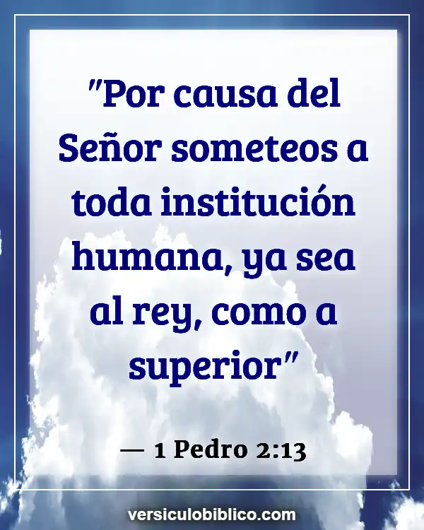 Versículos De La Biblia sobre Obedeciendo la ley (1 Pedro 2:13)