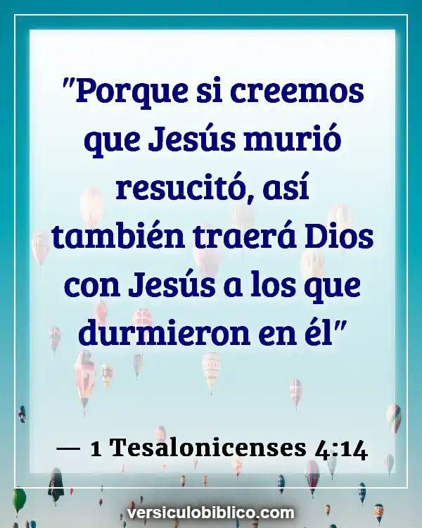 Versículos De La Biblia sobre La pérdida de un ser querido (1 Tesalonicenses 4:14)