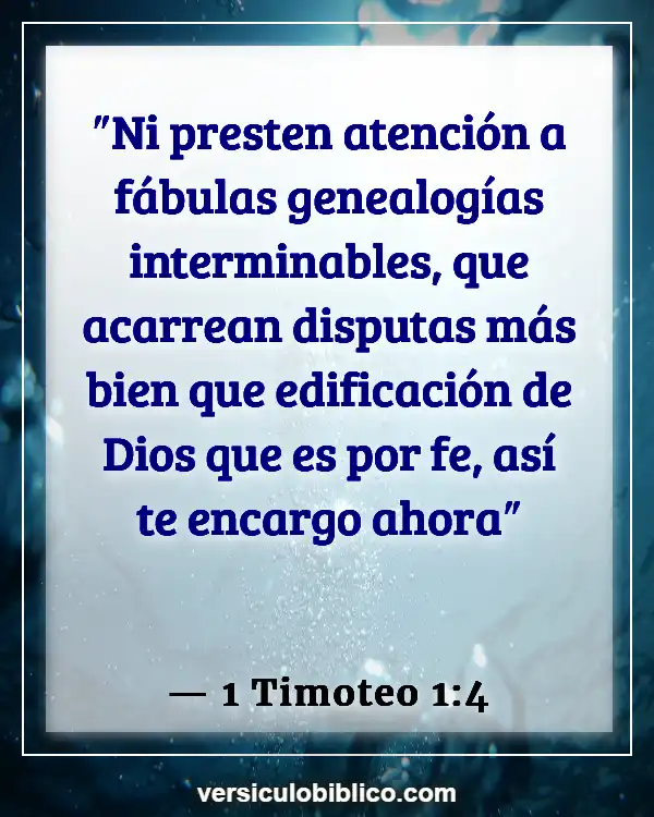 Versículos De La Biblia sobre Filosofía (1 Timoteo 1:4)