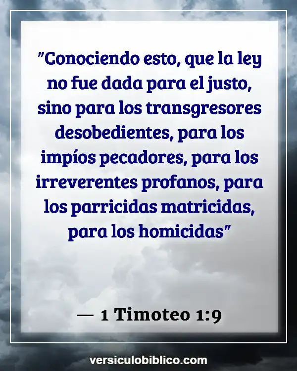 Versículos De La Biblia sobre Trata de personas (1 Timoteo 1:9)