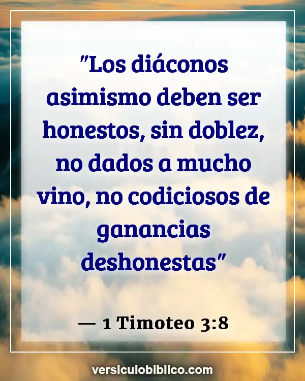 Versículos De La Biblia sobre Ujieres de la Iglesia (1 Timoteo 3:8)