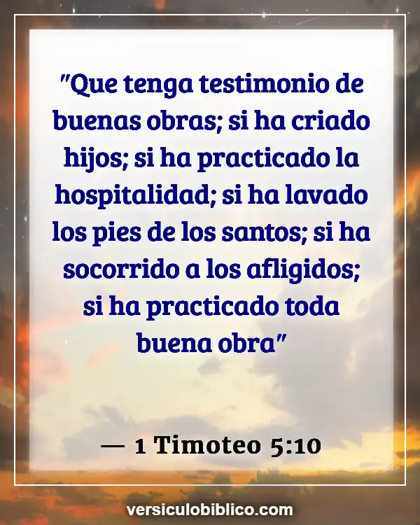 Versículos De La Biblia sobre Ser un ejemplo (1 Timoteo 5:10)