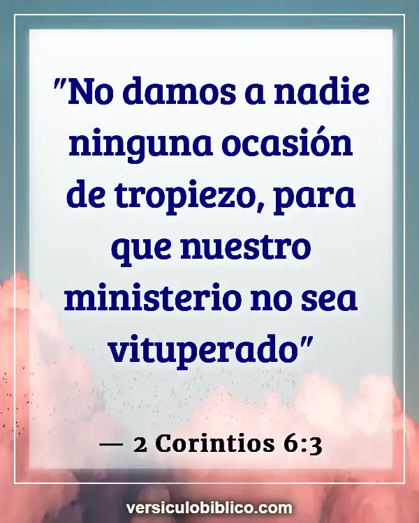 Versículos De La Biblia sobre Obstáculos (2 Corintios 6:3)