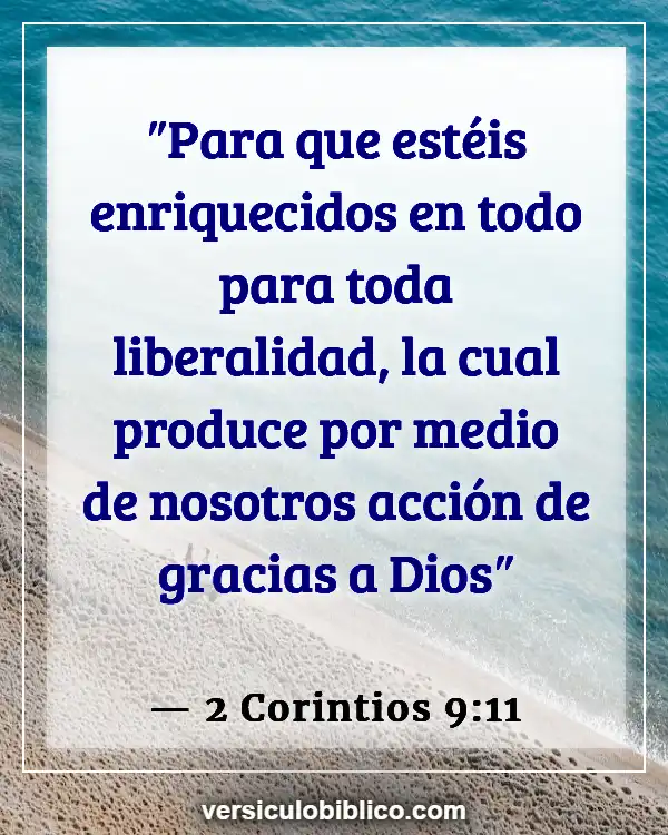 Versículos De La Biblia sobre Inspirar a otros (2 Corintios 9:11)