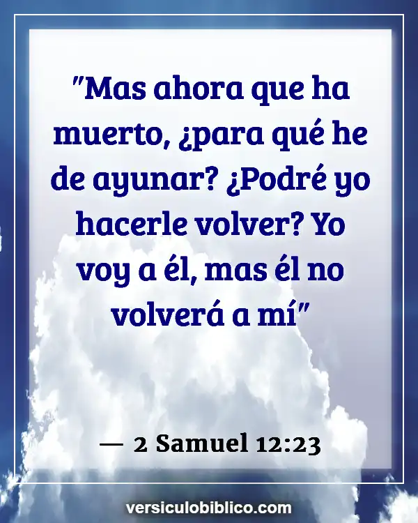 Versículos De La Biblia sobre Fantasmas (2 Samuel 12:23)