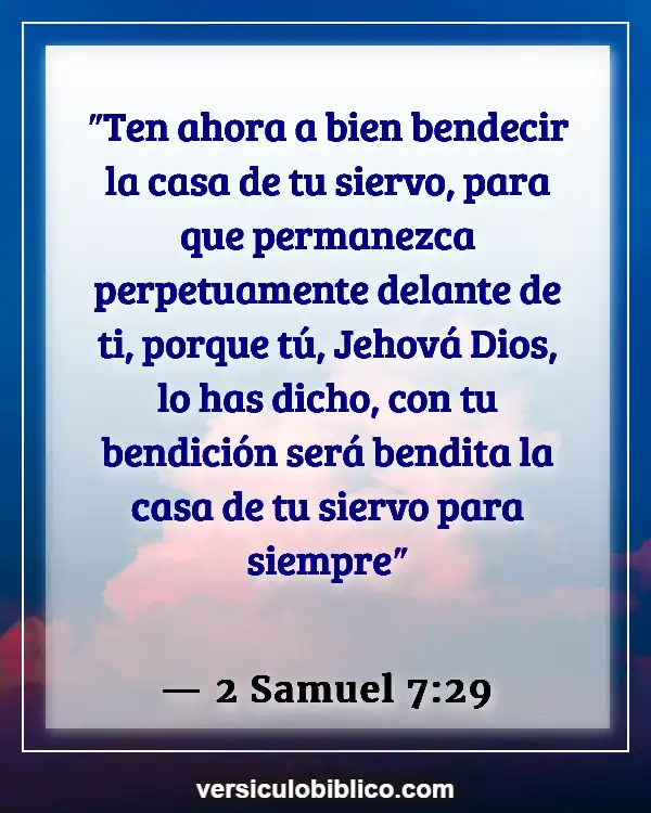 Versículos De La Biblia sobre Hogar (2 Samuel 7:29)