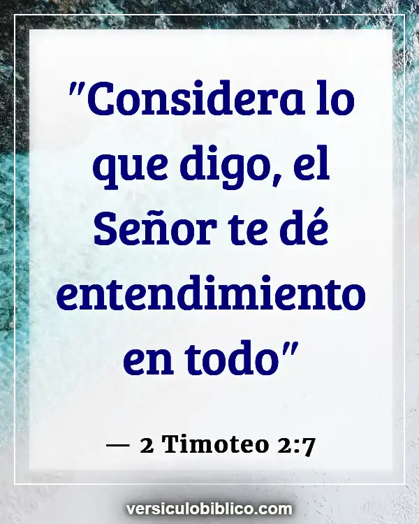 Versículos De La Biblia sobre Lógica (2 Timoteo 2:7)