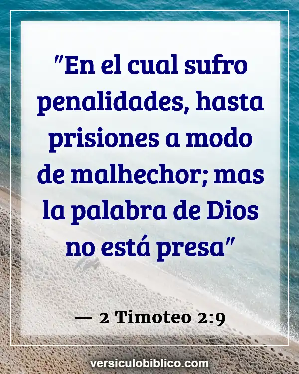 Versículos De La Biblia sobre Celda (2 Timoteo 2:9)