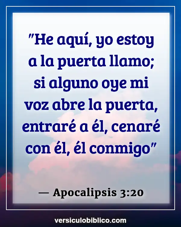 Versículos De La Biblia sobre Intimidad con Dios (Apocalipsis 3:20)