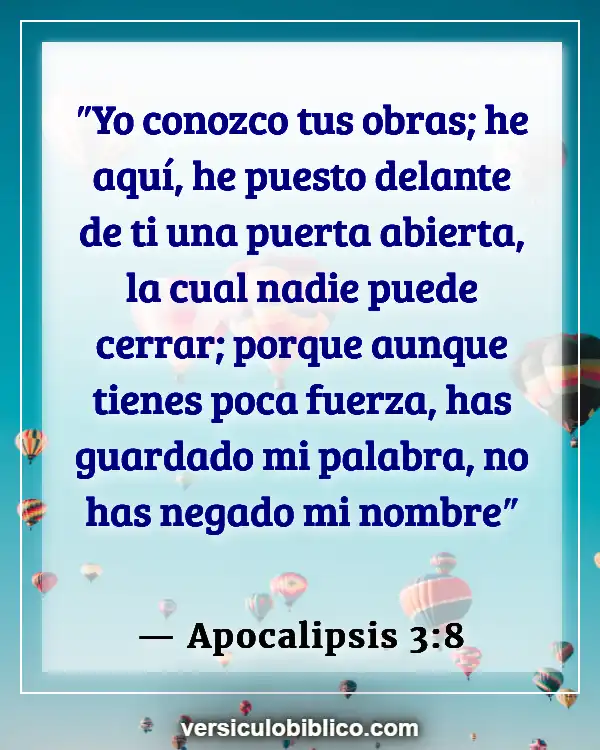 Versículos De La Biblia sobre Sentirse solo (Apocalipsis 3:8)