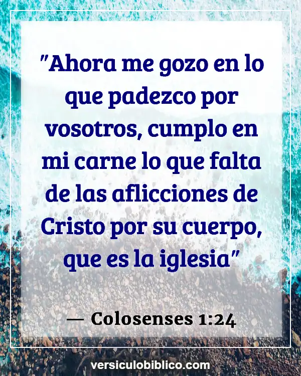 Versículos De La Biblia sobre Dolor y sufrimiento (Colosenses 1:24)