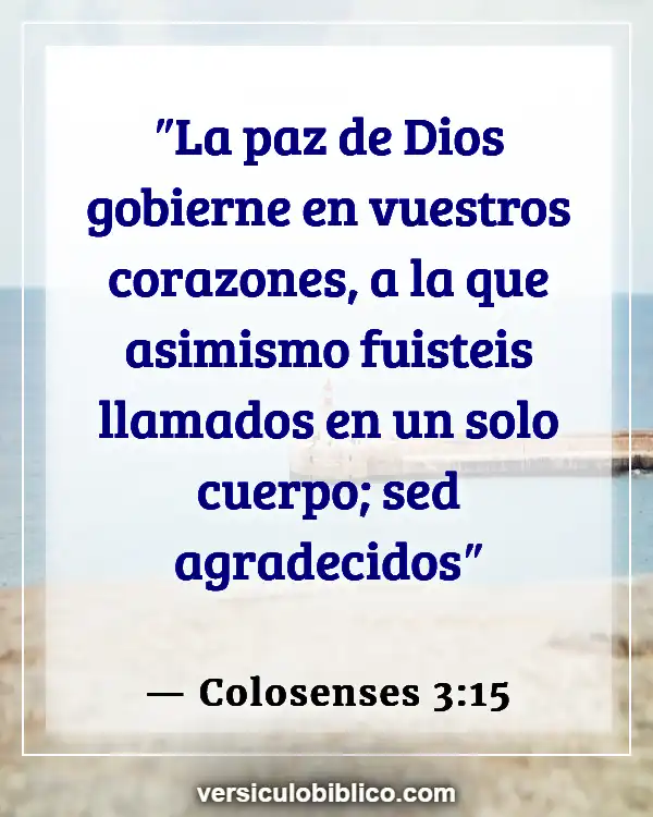 Versículos De La Biblia sobre Intuición (Colosenses 3:15)