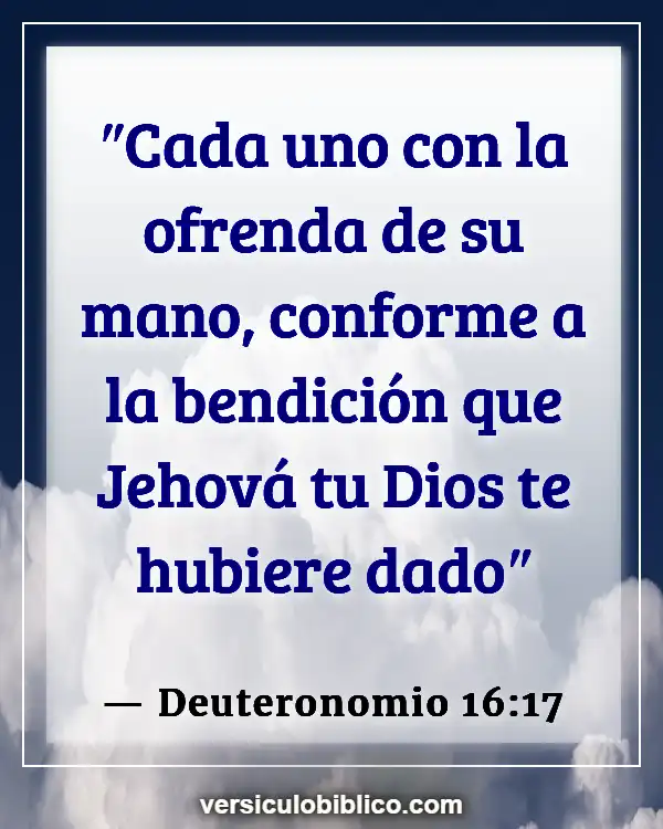 Versículos De La Biblia sobre Bendiciones de la casa (Deuteronomio 16:17)