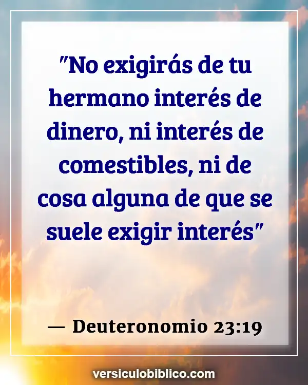 Versículos De La Biblia sobre Usura (Deuteronomio 23:19)