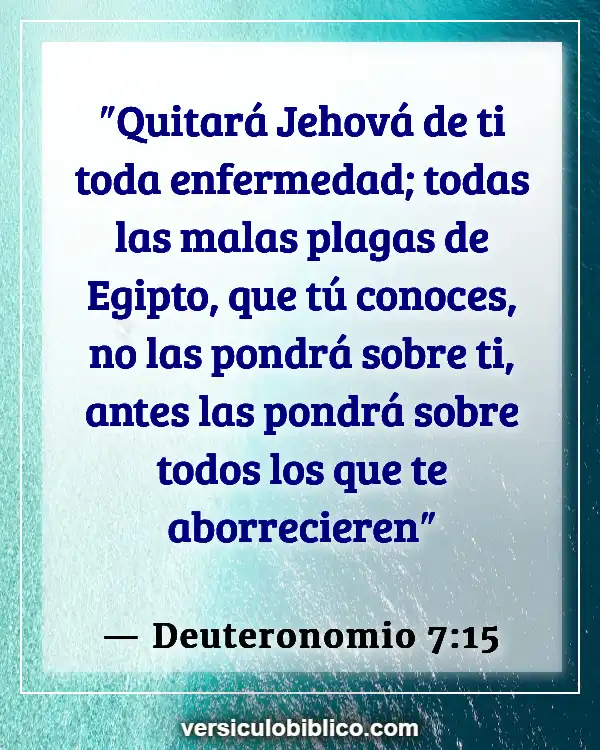 Versículos De La Biblia sobre Curación Física (Deuteronomio 7:15)