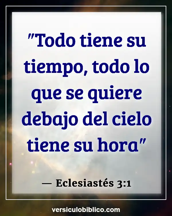 Versículos De La Biblia sobre No perder el tiempo (Eclesiastés 3:1)