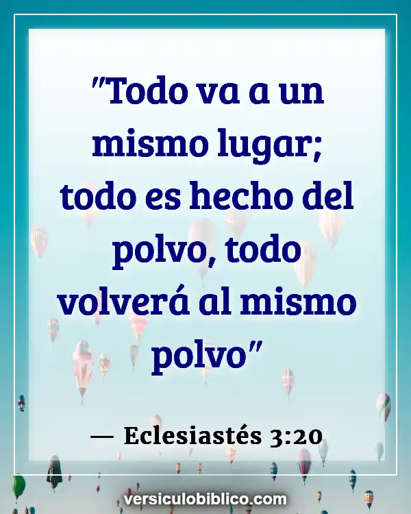 Versículos De La Biblia sobre Mascotas yendo al cielo (Eclesiastés 3:20)