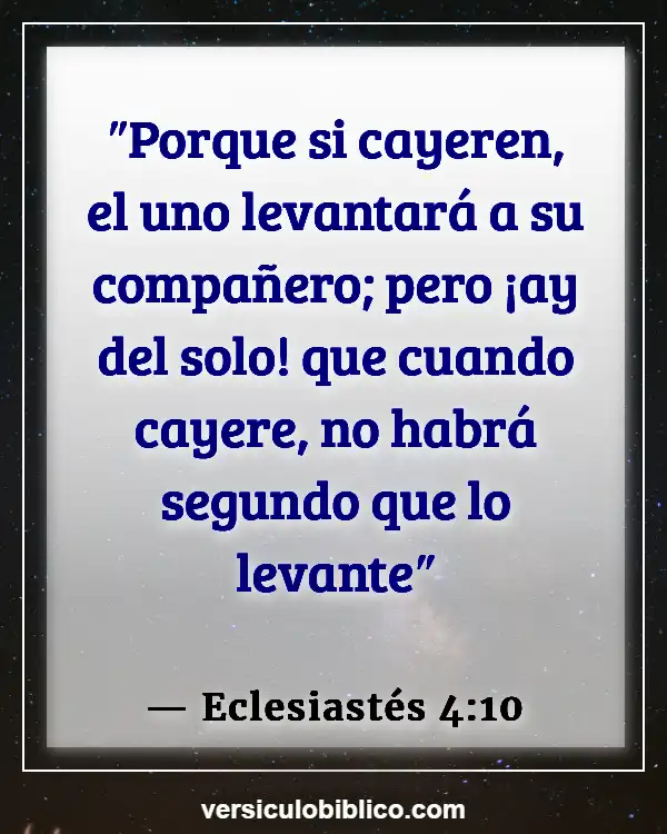 Versículos De La Biblia sobre Haciendo amigos (Eclesiastés 4:10)