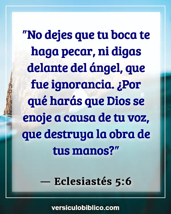 Versículos De La Biblia sobre Sacerdotes (Eclesiastés 5:6)