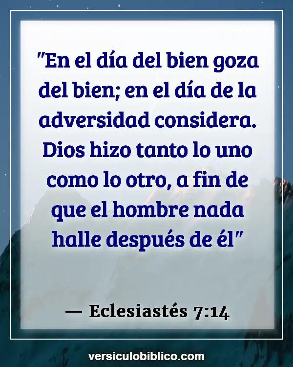 Versículos De La Biblia sobre Viviendo en el pasado (Eclesiastés 7:14)