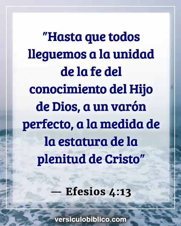 Versículos De La Biblia sobre Perfeccionismo (Efesios 4:13)