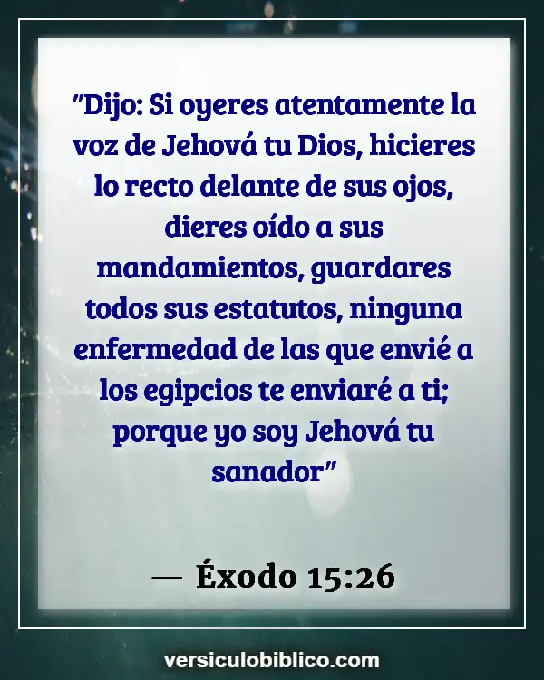 Versículos De La Biblia sobre Curación Física (Éxodo 15:26)