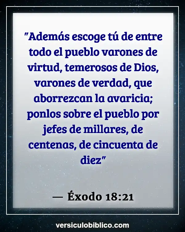 Versículos De La Biblia sobre Buenos líderes (Éxodo 18:21)