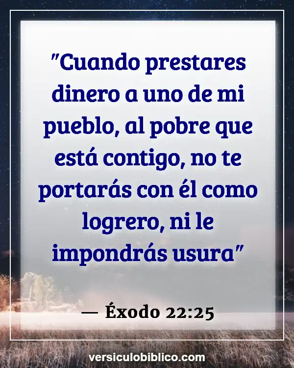 Versículos De La Biblia sobre Usura (Éxodo 22:25)