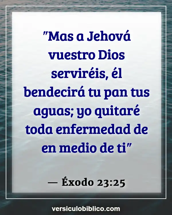 Versículos De La Biblia sobre Curación Física (Éxodo 23:25)