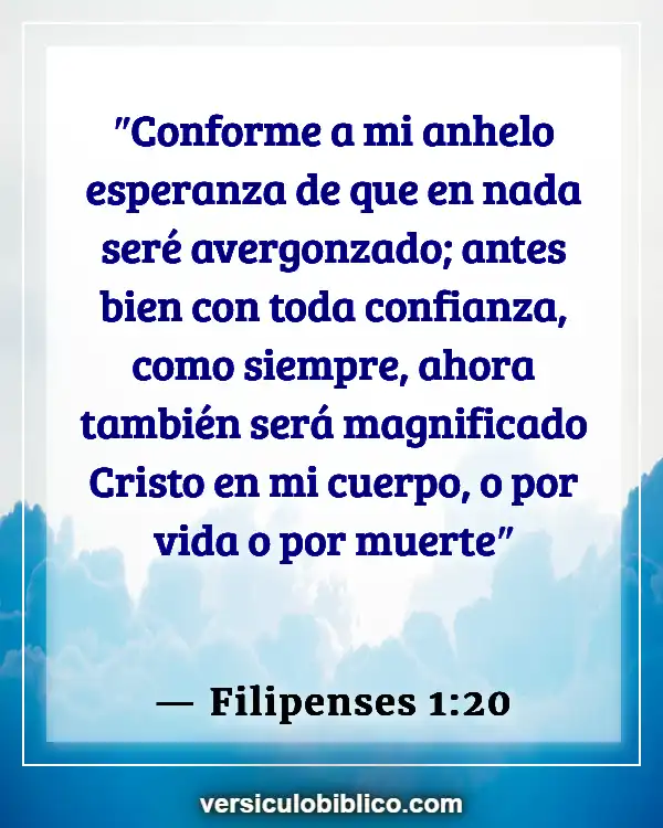 Versículos De La Biblia sobre Nuestros cuerpos (Filipenses 1:20)