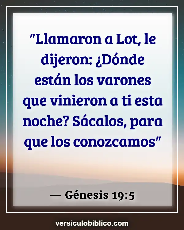 Versículos De La Biblia sobre Sodoma y Gomorra (Génesis 19:5)