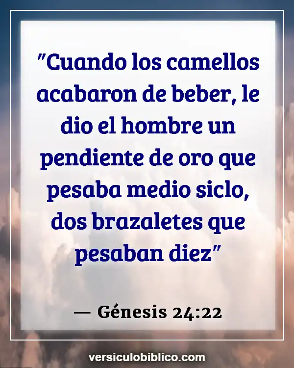 Versículos De La Biblia sobre Usar joyas (Génesis 24:22)