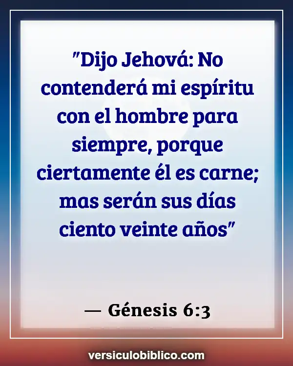 Versículos De La Biblia sobre Larga vida (Génesis 6:3)