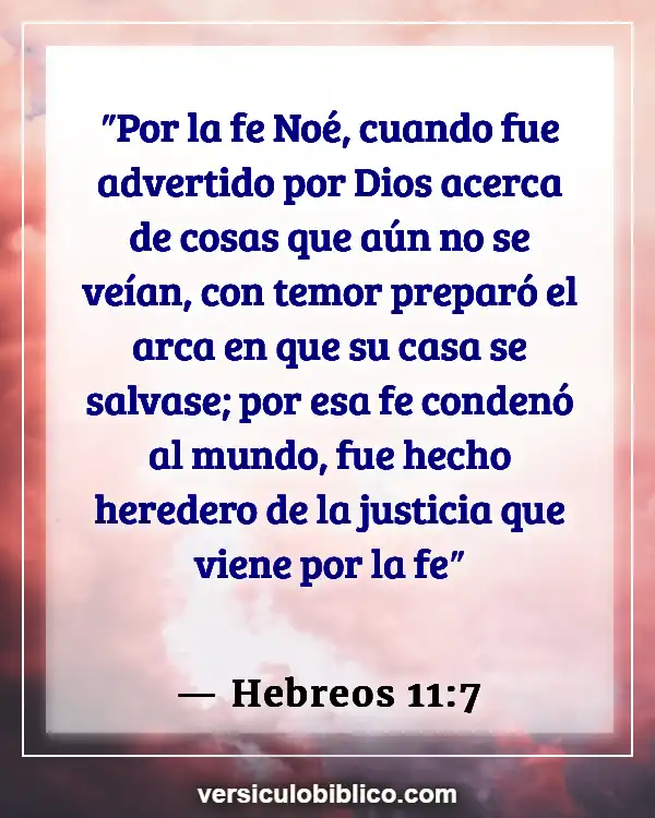 Versículos De La Biblia sobre Falta de fe (Hebreos 11:7)