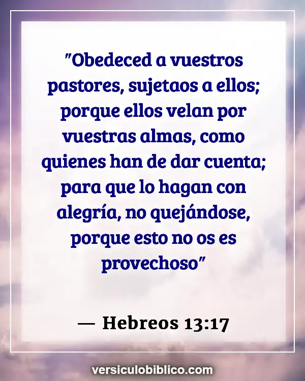 Versículos De La Biblia sobre Instrucción (Hebreos 13:17)