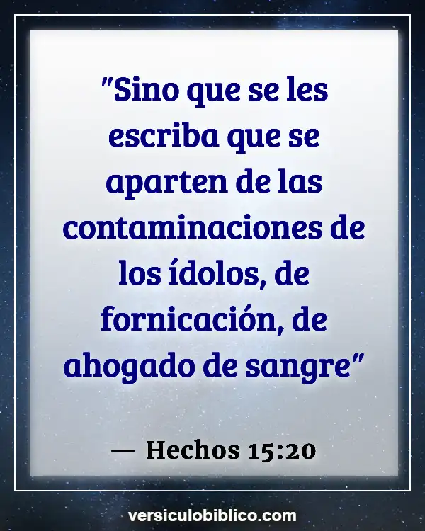 Versículos De La Biblia sobre Carne (Hechos 15:20)