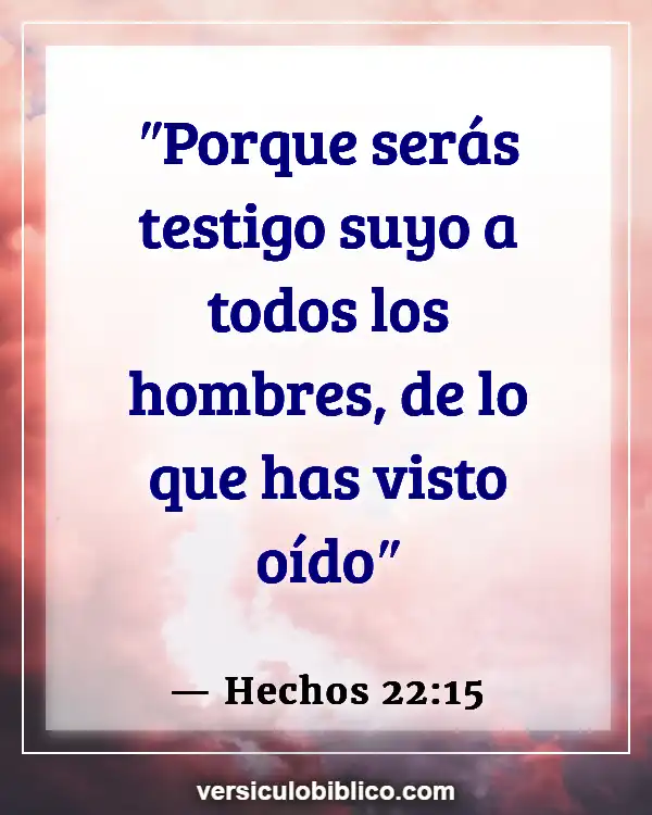 Versículos De La Biblia sobre Ser testigo (Hechos 22:15)