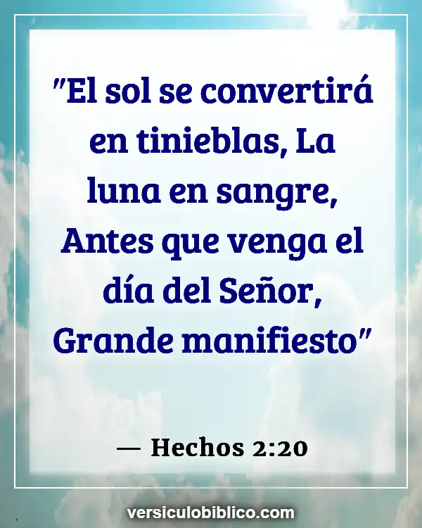 Versículos De La Biblia sobre Sol (Hechos 2:20)