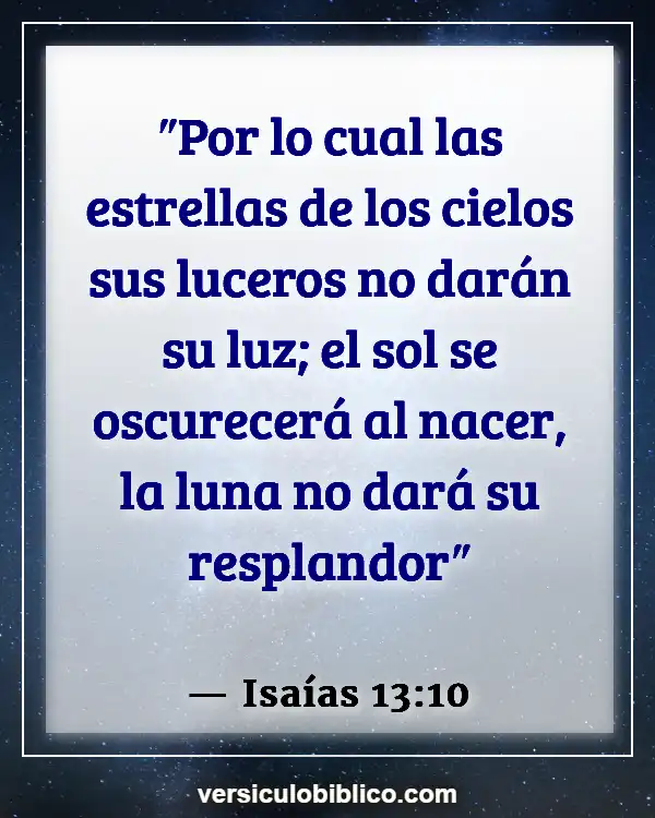 Versículos De La Biblia sobre Sol (Isaías 13:10)