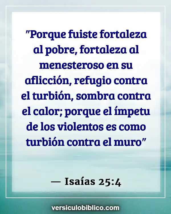 Versículos De La Biblia sobre Hambre (Isaías 25:4)