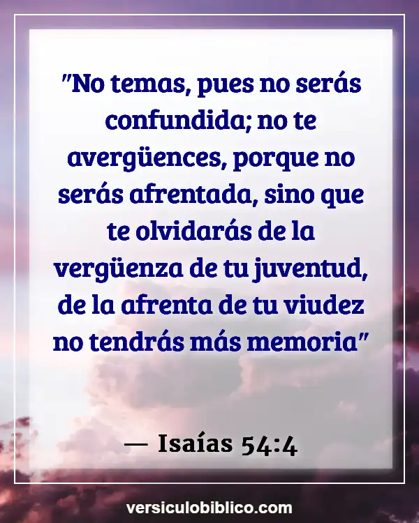 Versículos De La Biblia sobre Superar el miedo (Isaías 54:4)