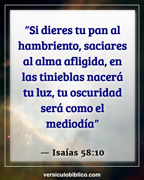 Versículos De La Biblia sobre Hambre de Dios (Isaías 58:10)